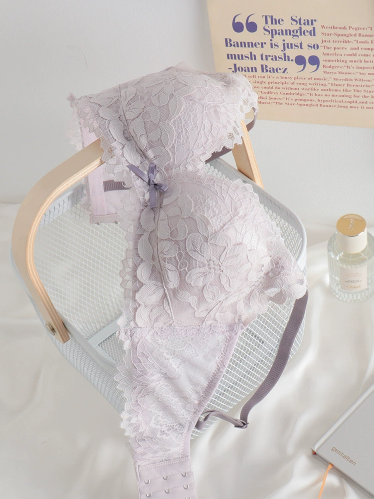 Push up bra, summer underwear, wireless bra, lace set