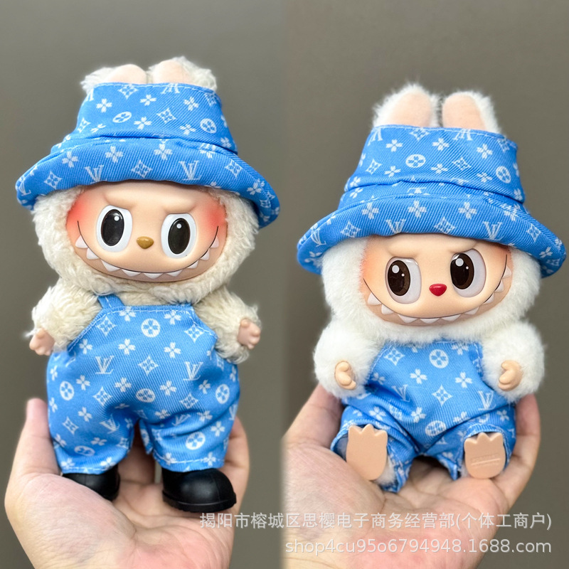 Ropa exclusiva para muñeco Labubu – prendas de peluche 17 cm, falda y traje para primera y segunda generación