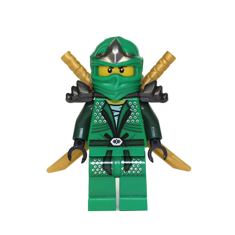 Минифигурка Lego зелёный ниндзя, с оружием и аксессуарами, совместима с конструкторами