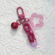 Color five-pointed star chain key chain pendant candy color bell DIY jewelry accessories cute bag decoration
