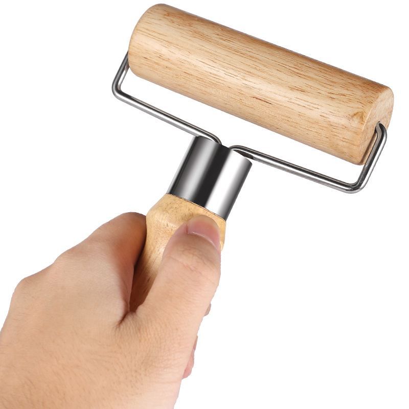 De una sola cabeza palo de harina de madera de cocina grueso mango de madera rodillo ahorro de mano de obra rodillo herramienta práctica para hornear