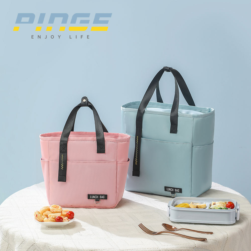 New Peva Satchel Lunch Bag Refrigerated Large-Capacity Ice Bag Work Insulated Lunch Bag Student Waterproof Lunch Box Bag