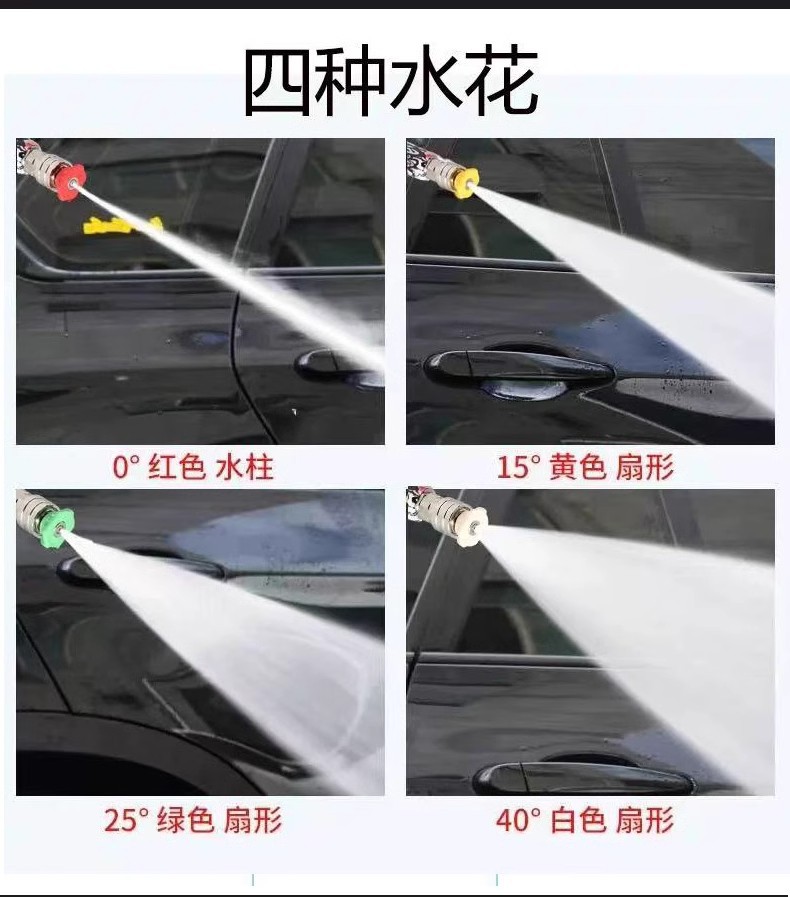Cross-Border New High-Pressure Washer Water Gun Car Washing Machine with Stainless Steel 1/4 Quick Connector with Pressure Resistance of 5000Psi