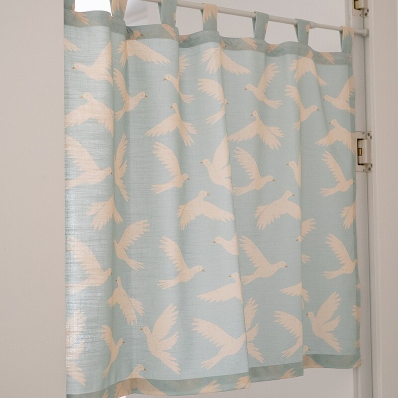 HEGALY blue bird small fresh oxygen bedroom door curtain sling cute non-perforated partition transparent opaque HEGALY blue bird small fresh oxygen bedroom door curtain sling cute non-perforated partition transparent opaque