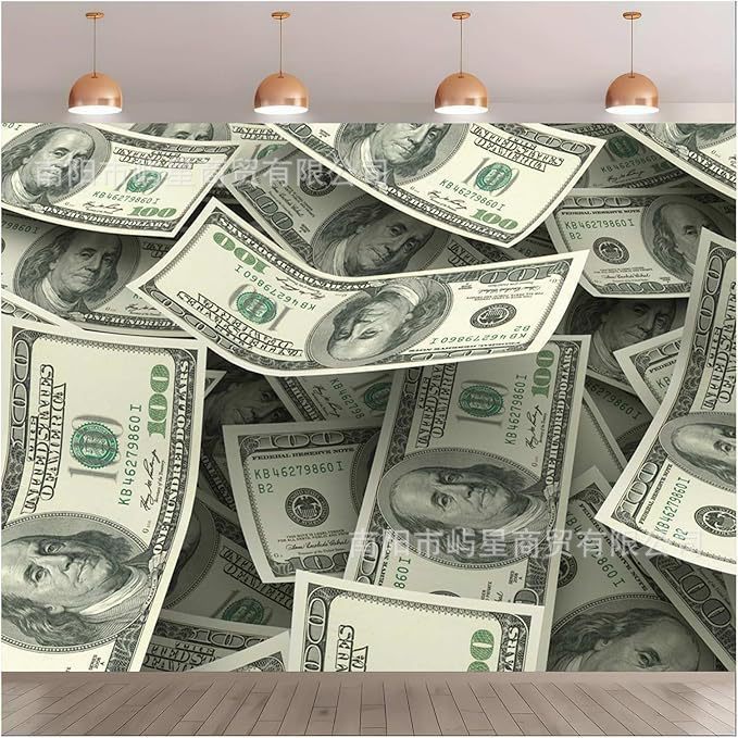 Cross-Border Dollar Bill Theme Photography Background Money New Cash Currency Birthday Party Divided into Photo Background Paper