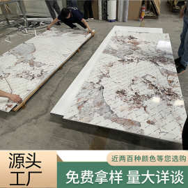 新中式碳晶板潘多拉pvc木饰面岩板轻奢背景墙护墙板材大板防潮