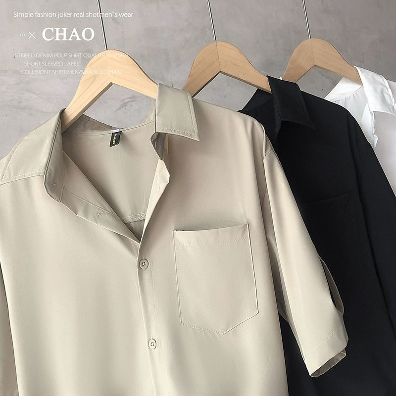 White summer trend thin silk shirt, oversize
