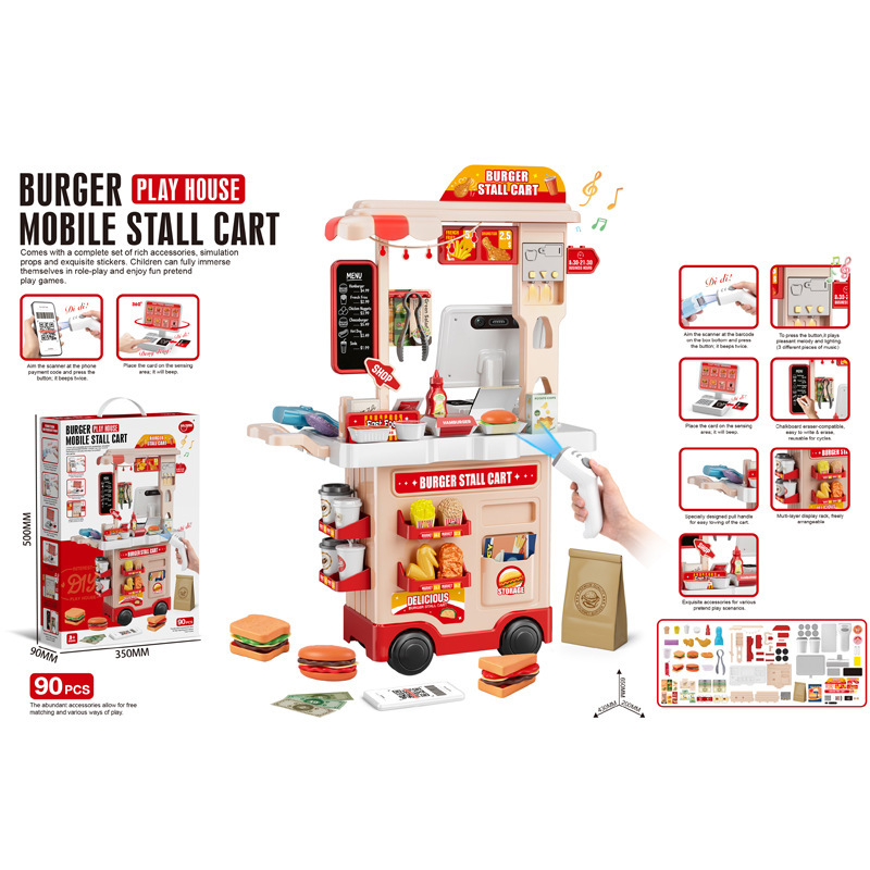 Comercio exterior infantil simulación de cocina comedor postre barbacoa supermercado mesa de compras herramientas médicas mascotas carritos caseros