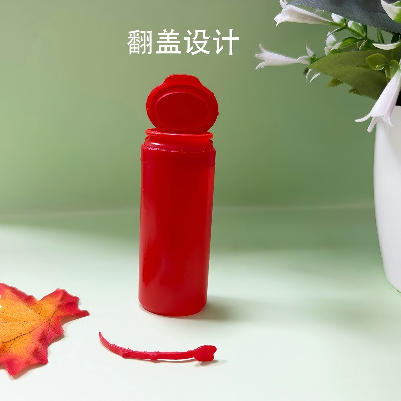 50ML red oval xylitol chewing gum bottle