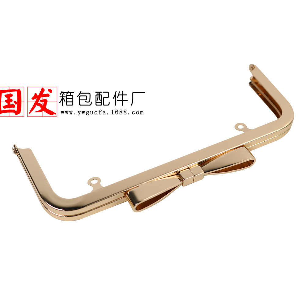 [Nuevo producto] agujero de tornillo 20cm cuadrado brillante sin agujero boca de arco de oro mano agujero accesorios de bolsa