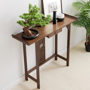 New Chinese-Style Entrance Table, Wall-Mounted Table, Entrance Table, End View Table, Entrance Table, Storage Table, New Narrow Case Table