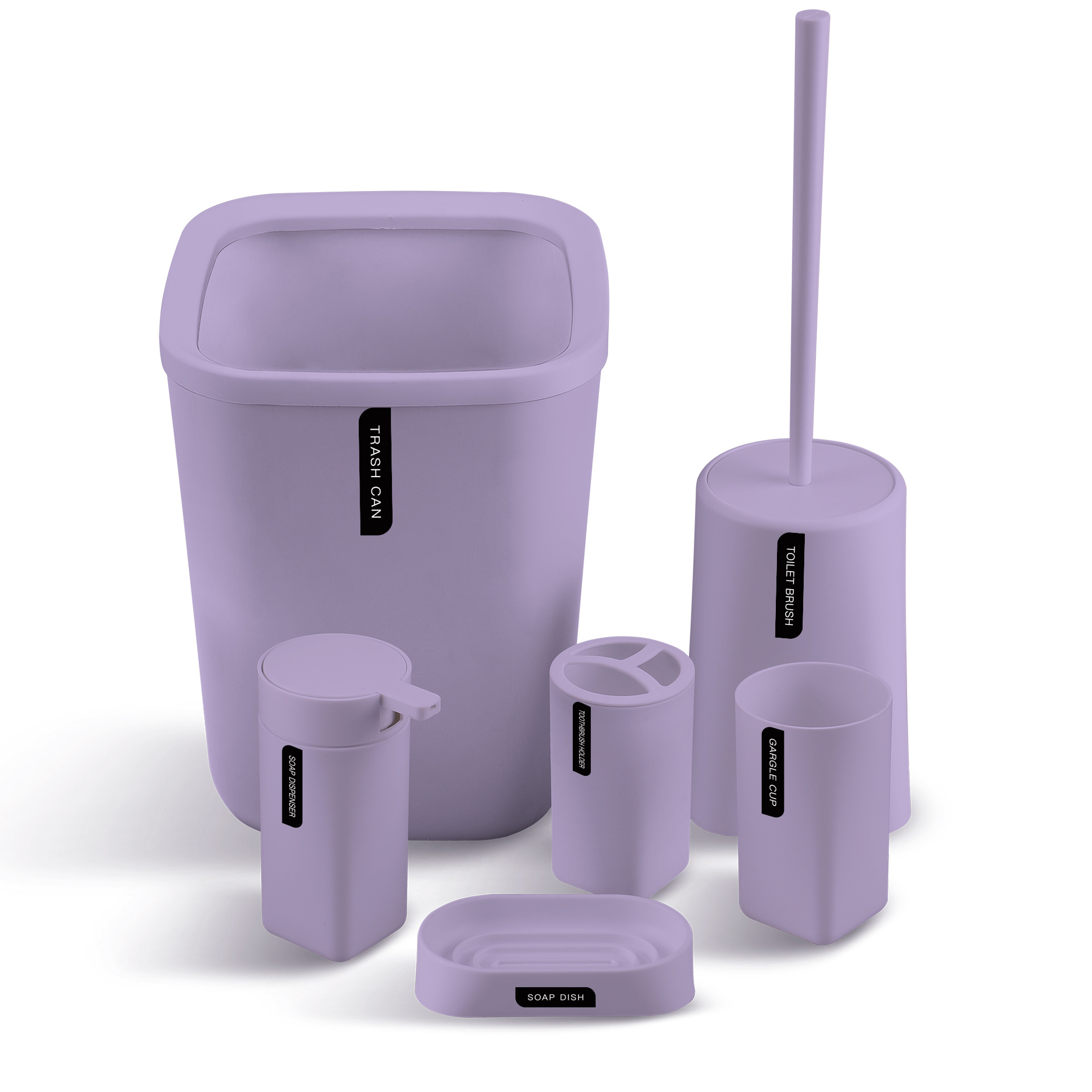 Suministros de baño conjunto de seis piezas Tianyuan lugar enjuague bucal Taza cepillado rack caja de jabón Baño de almacenamiento traje de baño de lavado