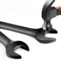 Wholesale black epoxy two-in-one wrench for automotive repair and maintenance, dual-head manual open and fixed wrench tool