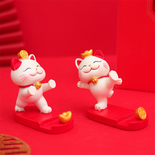 Creativity is rising step by step* Lucky Cat mobile phone holder ornaments are auspicious and festive gifts for family and friends as opening gifts.