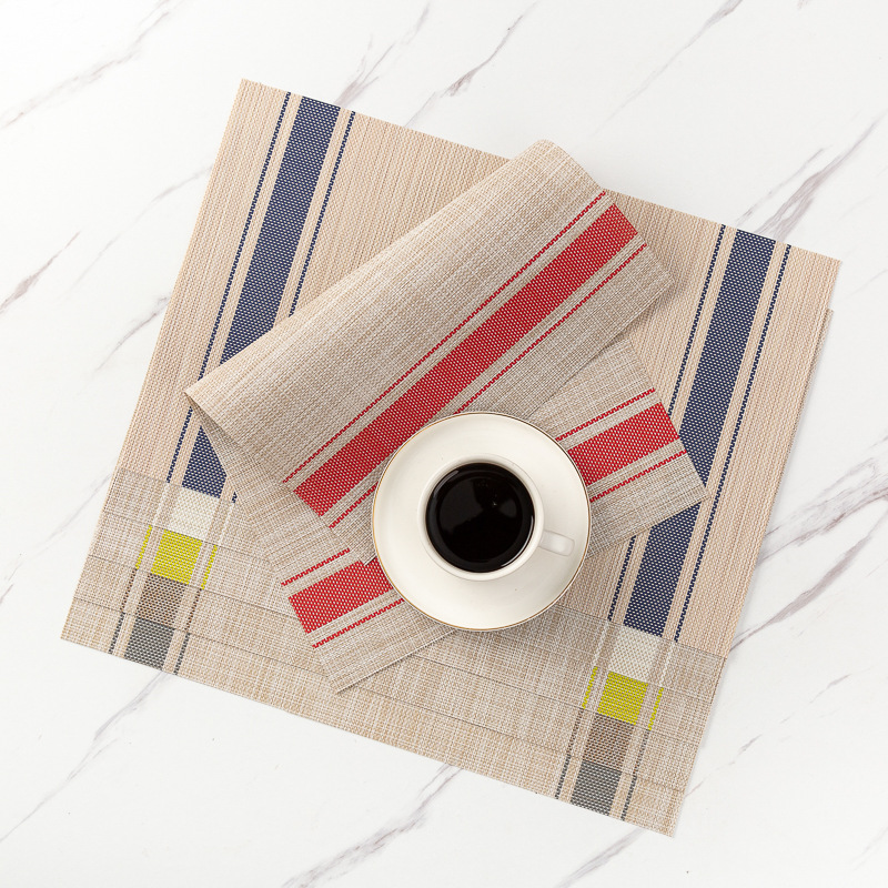 Tapete de Picnic Cuadrado de PVC Textil Tejido, Estilo Japonés, de Alta Gama, Estilo INS, Aislante