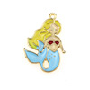Cartoon violin, rabbit, pendant, earrings with accessories, necklace, cloud, mermaid