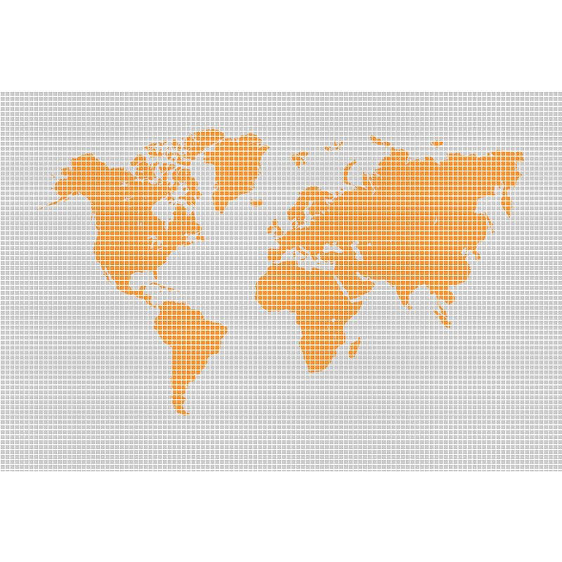 Обои карта мира нетканая ткань