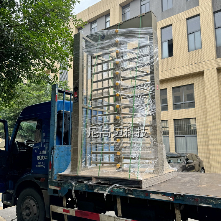 车站景区单向旋转出口 小区成品不锈钢防尾随门 全高不锈钢旋转栅