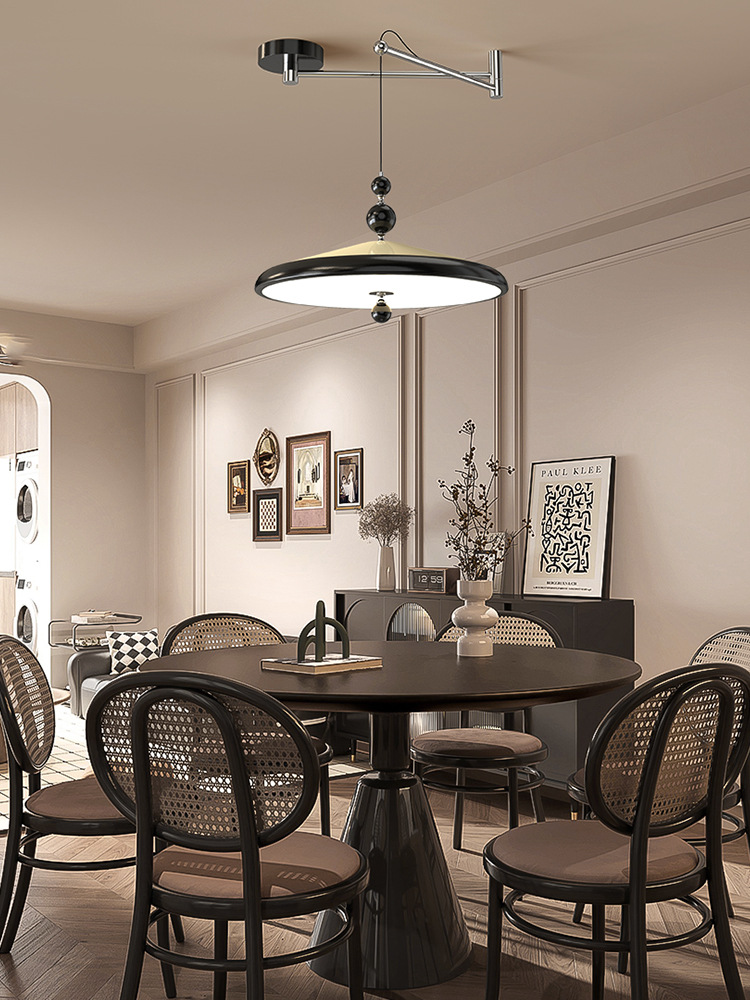 Landelier de estudio simple lámpara medieval de nuez restaurante desplazamiento antiguo plato volador de madera mecedor dormitorio protección de madera de melocotón