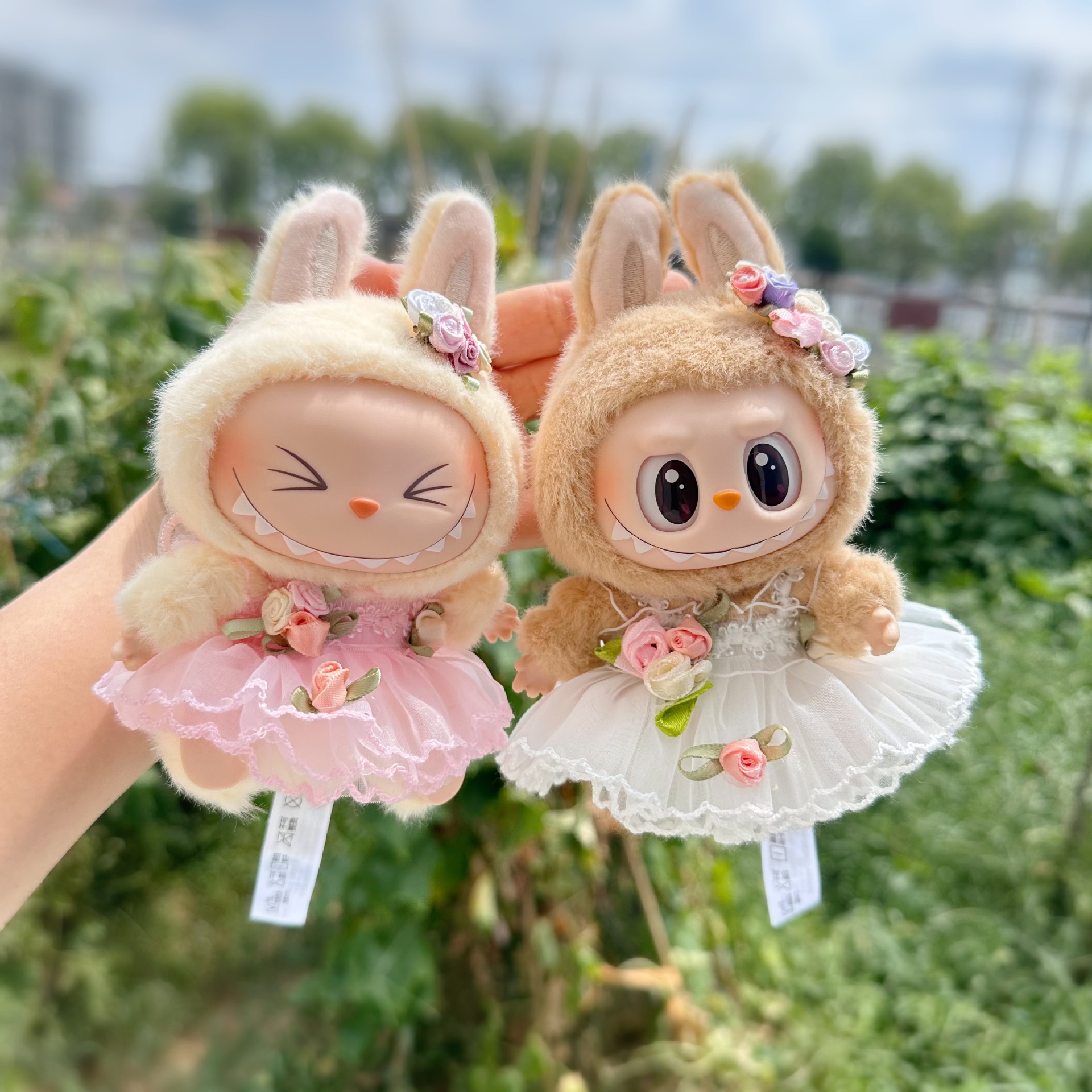 【Only Clothes】Generation 2 Blind Box LABUBU Clothing Silicone Pull-out Fabric Seated Queue Series Baby Clothes Wedding Dress Cute