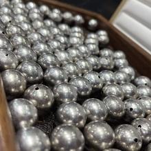 三七银老银光珠圆珠配珠文玩配饰配件手串搭配项链配饰DIY802