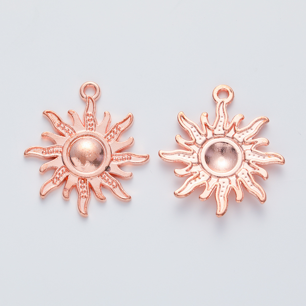 3g Weight Pendant Jewelry Making Type DIY Jewelry Accessories Classification 1 Piece Quantity Alloy Material Sun Pattern Plating Design Retro Style 1 Piece Alloy Sun Pendant DIY Jewelry Accessories 5