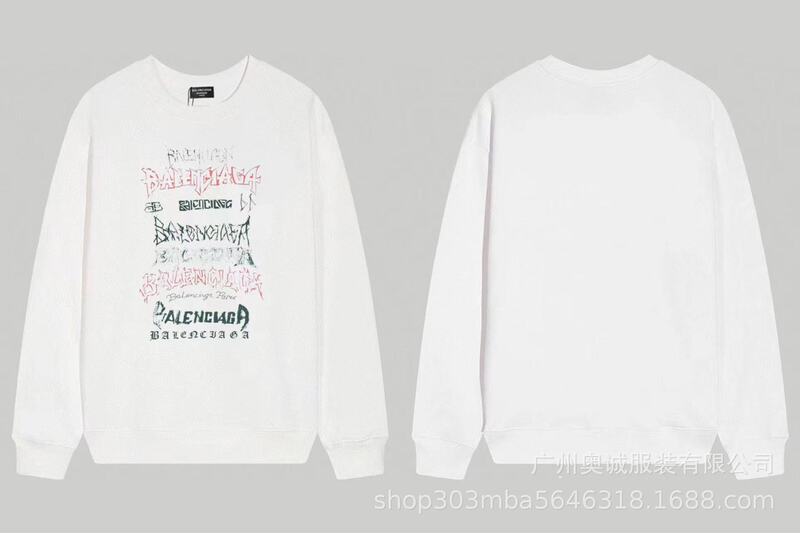 国境を越えた貿易 B's 24ss 秋 BB's ロゴプリント スウェットシャツ 380g コーマ綿二重糸 メンズ レディース スウェットシャツ|undefined