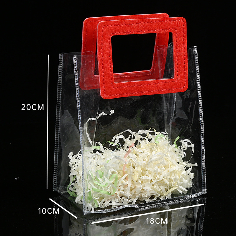 pvcギフトバッグ子供の日のギフトバッグカスタム透明ギフトプラスチック包装結婚式のキャンディートートバッグバッチ|undefined