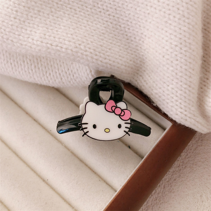 Super dulce niña acrílico gato de dibujos animados pequeño nuevo cabello de frisa agarrar nicho agarrar cabello de cabeza