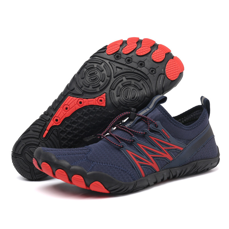 Comercio exterior nuevo al aire libre zapatos de baño para hombres y mujeres zapatos de baño de playa con cinco dedos con fugas de agua transpirables y secos rápidos zapatos de pareja
