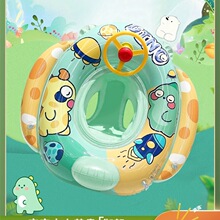 游泳圈儿童1岁以上3-6小女孩防侧翻加厚男童飞机宝宝婴幼儿可坐圈