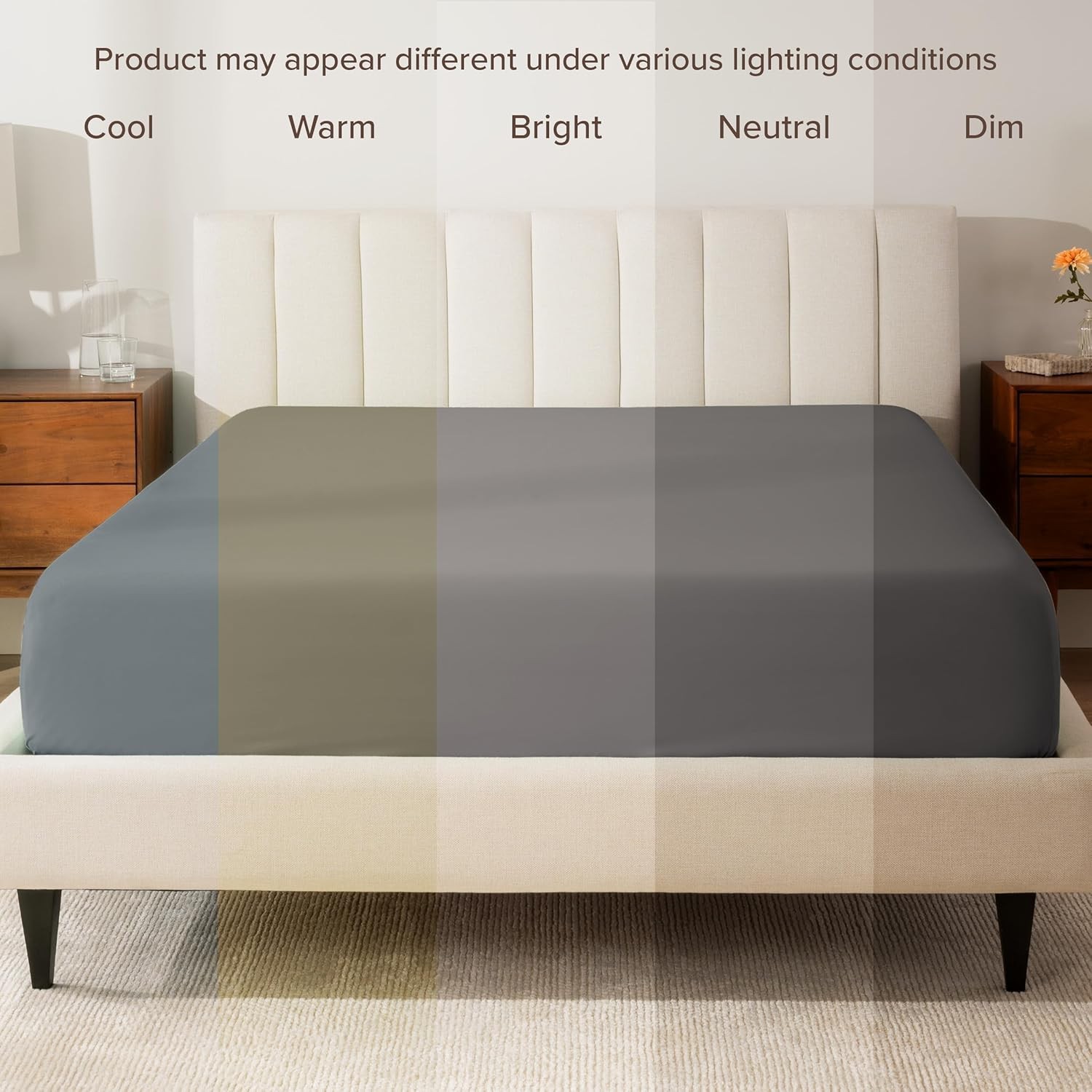 Pure Cotton Fitted Sheet Solid Colour Luxury Mattress Cover_voghion.com
