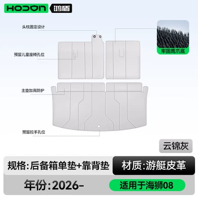 Trunk Mat – for the 2026 BYD Sea - cloud-brocade-graytrunk-mat-backrest-cushion-212t01-sea-lion-08-six-seater