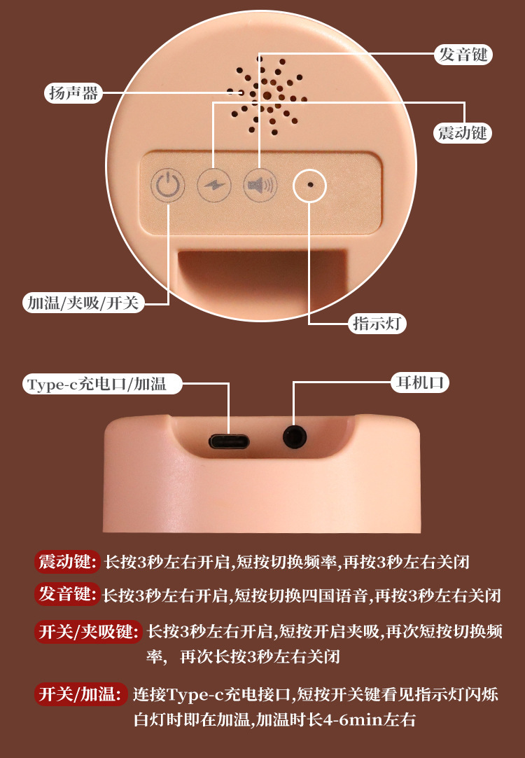 Jiuai Electric Clip Suction Heating Half-Body TPE Doll with Dual-Channel Inverted Mold — detail image 10