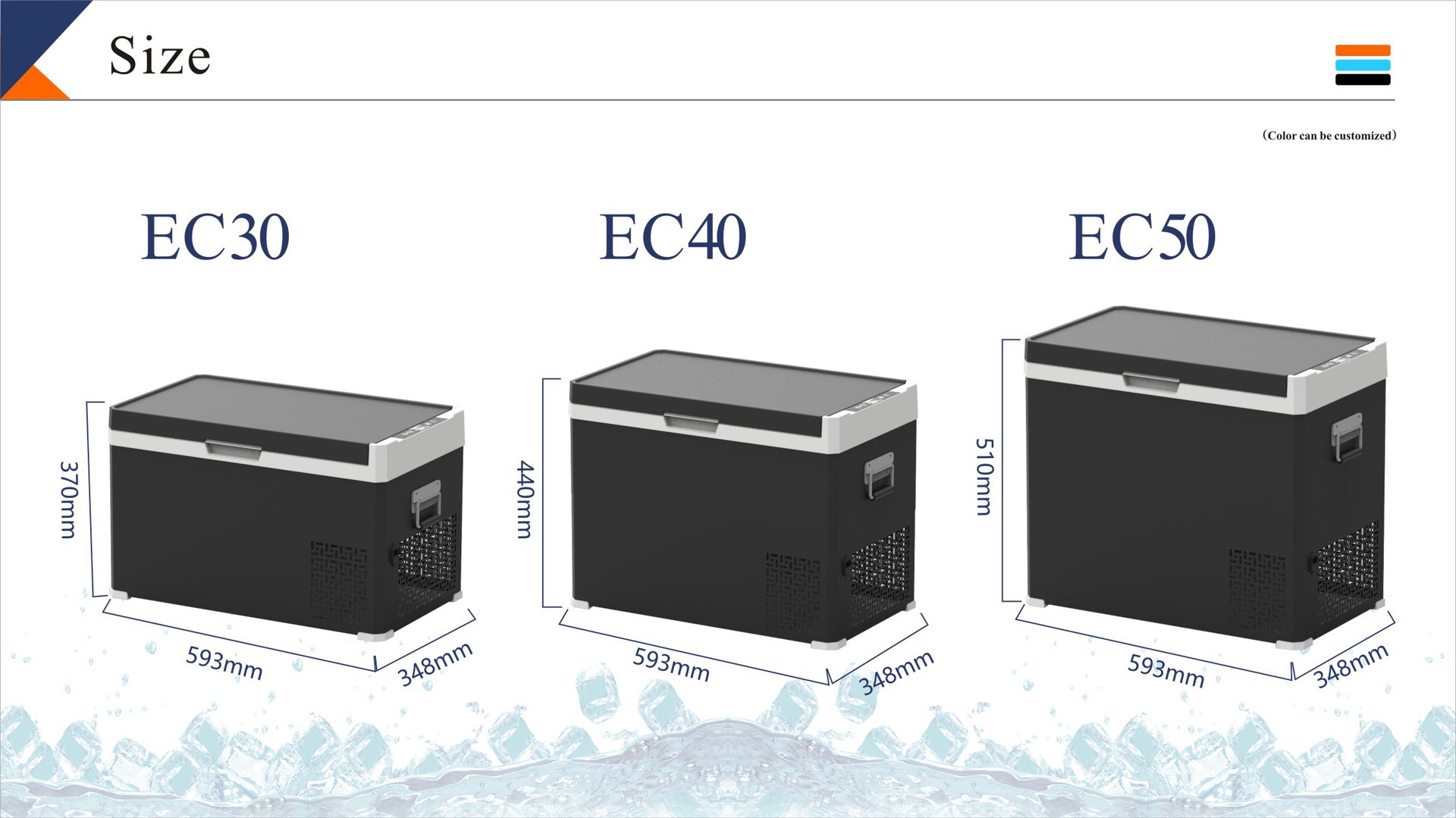 Source Factory 30/40/50L Compressor Car Refrigerator 12V24 Car Home Dual-Purpose Camping Style Rv Mobile Freezer