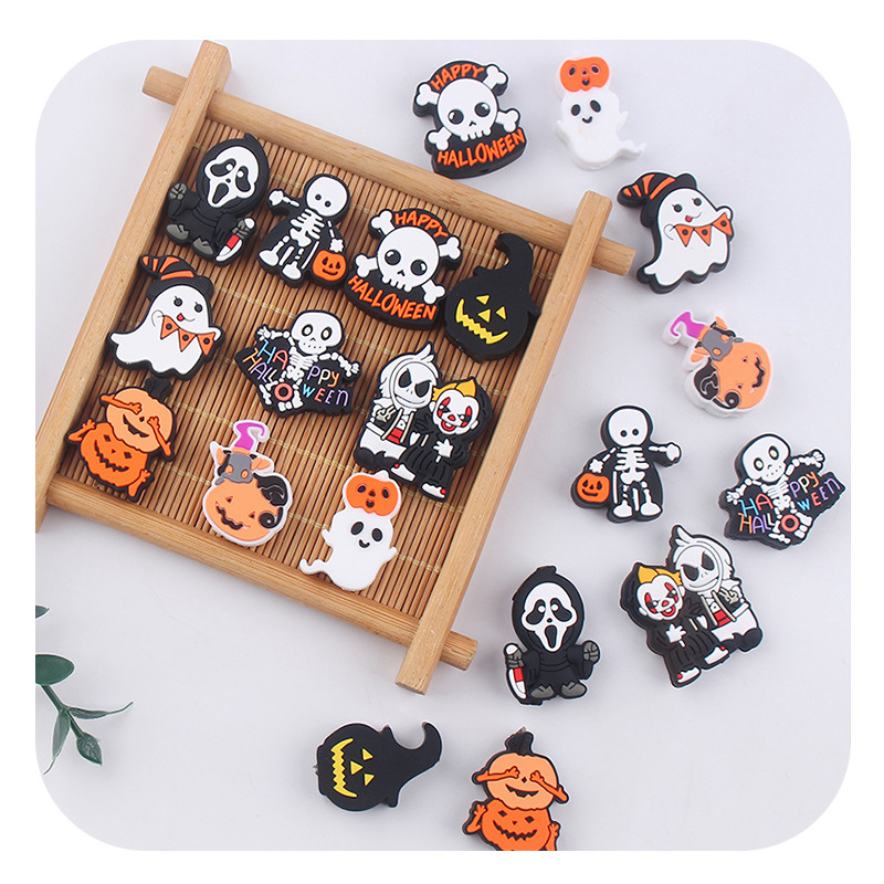 Creativo DIY artículos para bebés caricatura Halloween joyas de silicona pezón cadena de dientes molares accesorios de pulsera de goma de diente