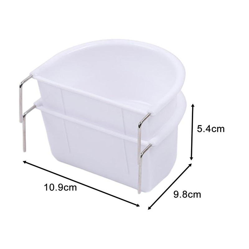 Cross-border new bird feeding basin, parrot feeding tool, bird cage feeding rack, plastic bird feeder, bird water cage accessories 5