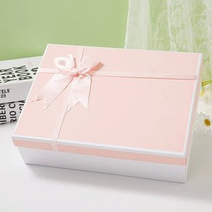 Large-Capacity Bow Ribbon Business Gift Packaging Box Company Event Annual Meeting Gift Box Wholesale in Stock