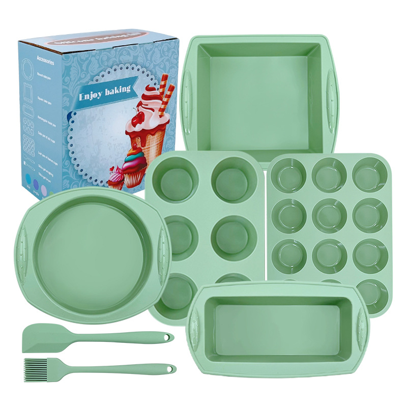 Herramientas de hornear molde de pastel de silicona molde de pastel redondo Qi Feng pan tostado para hornear traje de grado alimenticio