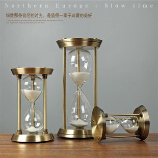 Carefully Selected Bronze Metal Hourglass Timer Creative Home Interior Shop Decoration Furnishings Factory Direct Sale