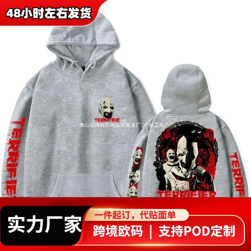 【Cross-Border European Size】Halloween Horror Killer 3D Printed Hoodie for Men and Women Fashio