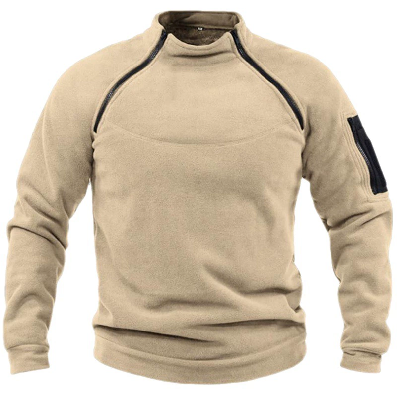 Autumn solid travel keep warm breathable tactics sweatshirt, European style