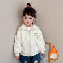加工定制女童外套加绒儿童外套25年秋冬新款男童保暖上衣加厚童装