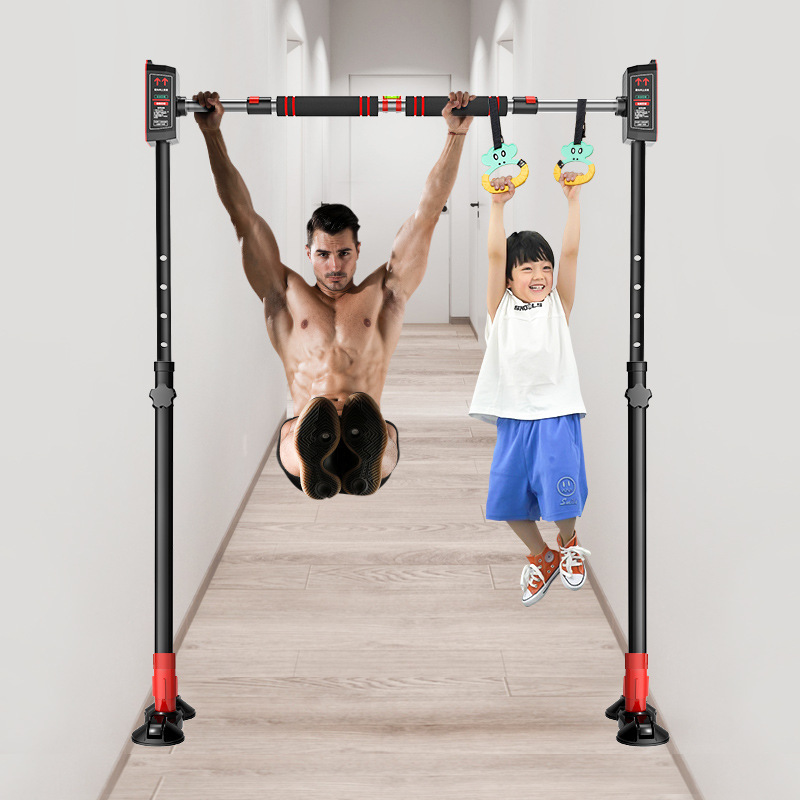 Home fitness equipment punch-free movable door horizontal bar pull-up support Rod sporting goods Wall equipment