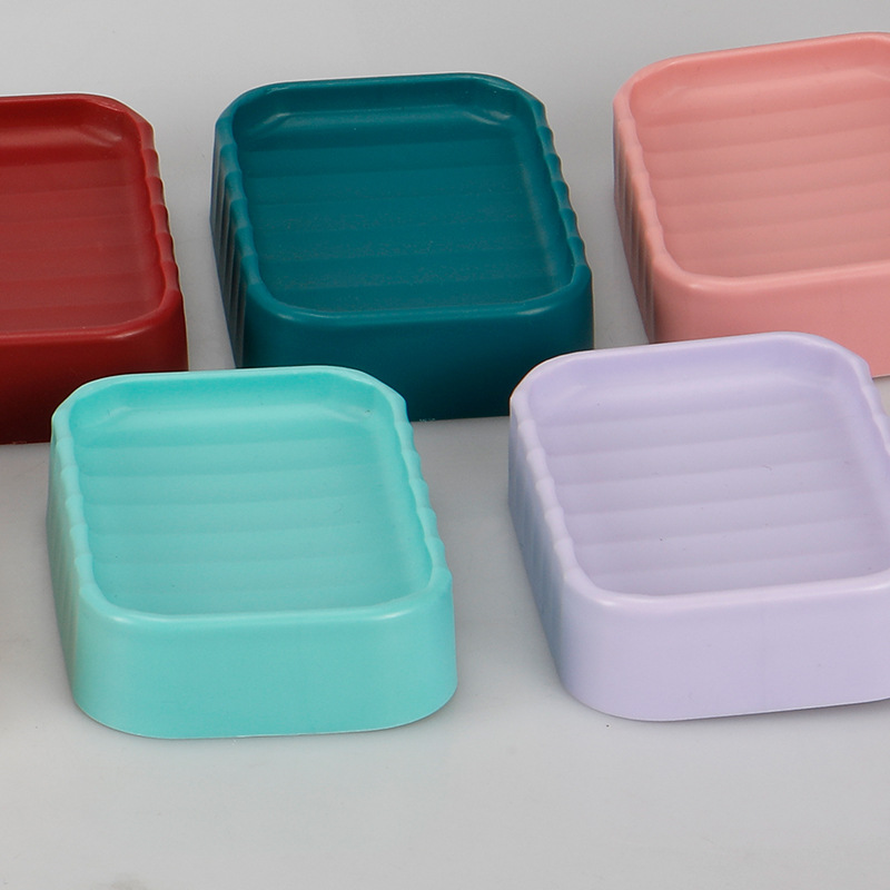 Patrón de onda caja de jabón de color sólido titular de jabón grasa caja de jabón de alta gama drenaje caja de jabón higiénico sin perforar