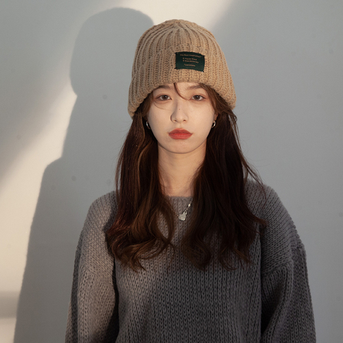 Child's Autumn/Winter Fleece Ear Warm Hat, Versatile, Face-Smoothing, Warm Knitted Hat, Large Circumference Casual Cold Hat