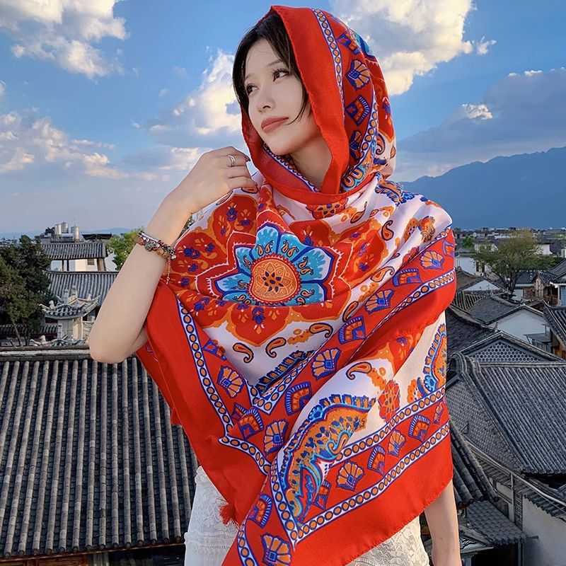 女性用ショールアウター 2025 新しいマント砂漠旅行の必需品エスニックスタイル新疆チベット砂漠旅行|undefined