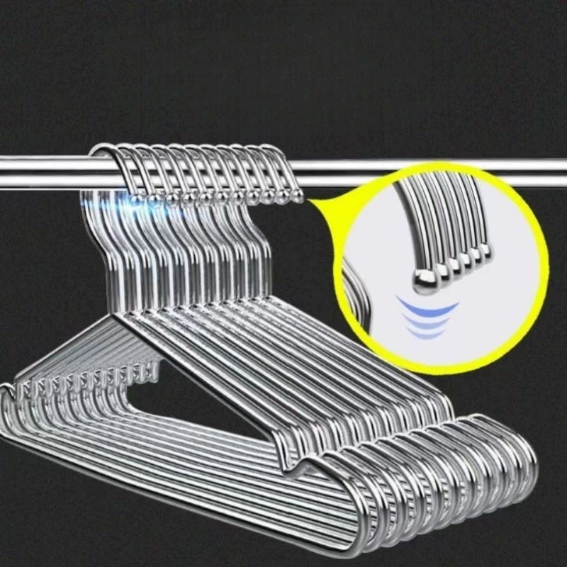 Вешалка для одежды для домашнего использования, нержавеющая сталь 304, очень толстая, вешалка для одежды в форме сердца, бесследная, элегантная, для взрослых, нескользящая, прочная.