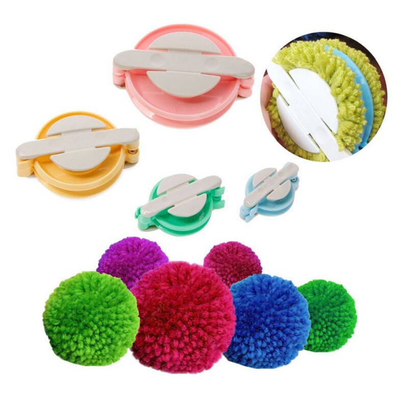 Cross-border manufacturers sweater ball maker pompom handmade DIY wool knitting machine 4-piece knitting tool set