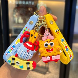 Cross-border Spongebob key chain pendant Patrick Star cute doll catcher small gift key chain wholesale